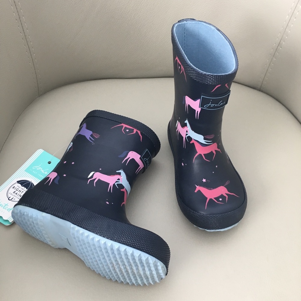 NWT Joules Kids’ Rain Boots Size US8 - Picture 7 of 8